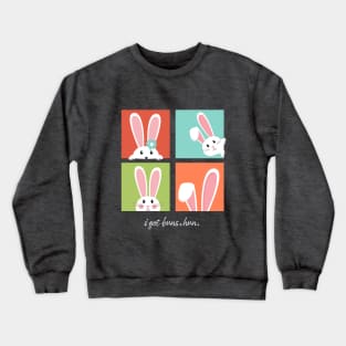 I Got Buns Hun Bunny Dark - Funny Bunny - Funny Easter Gift For Women - Cute Bunny - Funny Easter Bunny Crewneck Sweatshirt